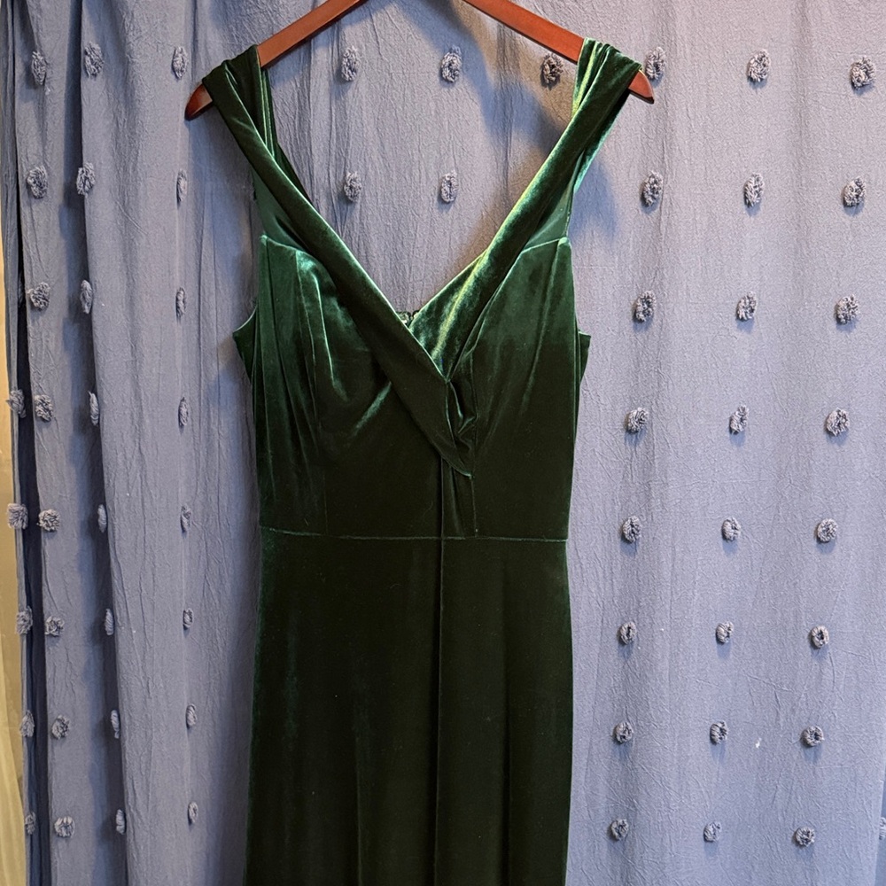 Revelry Deep Green Velvet Maxi Dress